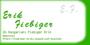 erik fiebiger business card